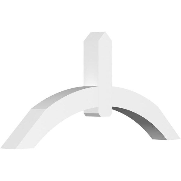 Ekena Millwork Archdale Architectural Grade PVC Gable Bracket, 72"W x 33"H x 6"D x 6"F, 11/12 Pitch GBP072X33X0606ARC00 - main